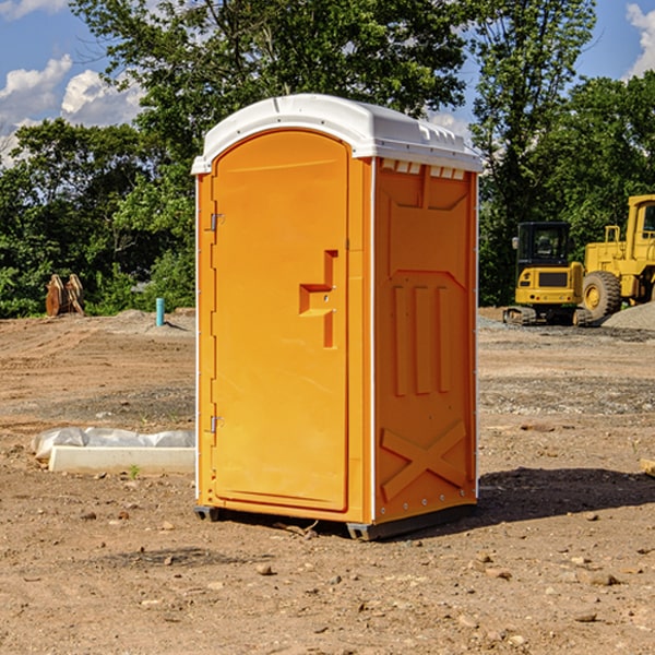 how often are the porta potties cleaned and serviced during a rental period in Calion